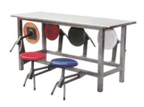 六人独立折叠椅食堂餐桌  产品编号：JL--CZ40