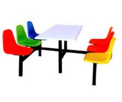 六人玻璃钢靠背椅食堂餐桌 产品编号：JL--CZ39